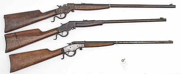 Appraisal: Stevens Single-Shot Rifles Lot of Three Model Crackshot cal barrel