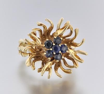 Appraisal: A Ladies' k Gold and Sapphire Ring k yellow gold