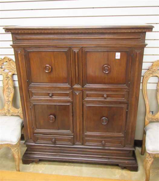 Appraisal: WALNUT CUPBOARD Continental th century elements having four square panel