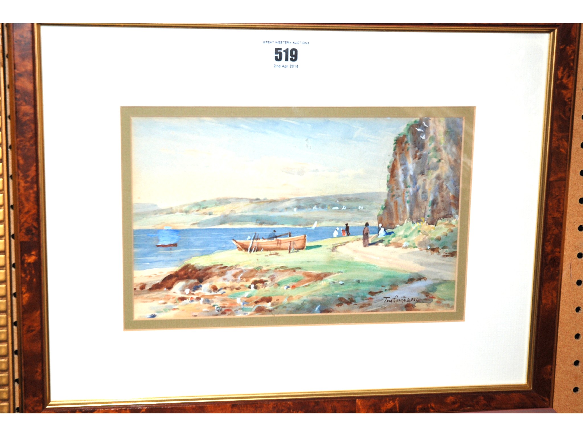 Appraisal: TOM CAMPBELL Carradale signed watercolour with white