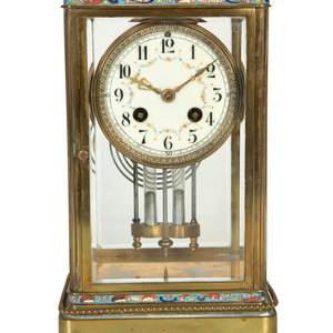 Appraisal: A French Neoclassical Style Gilt Metal and Cloisonn Mantle Clock