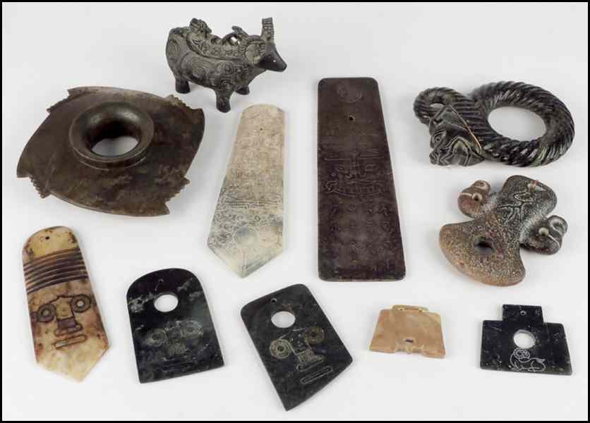 Appraisal: COLLECTION OF STONE CARVINGS Condition No Specific Condition Recorded -