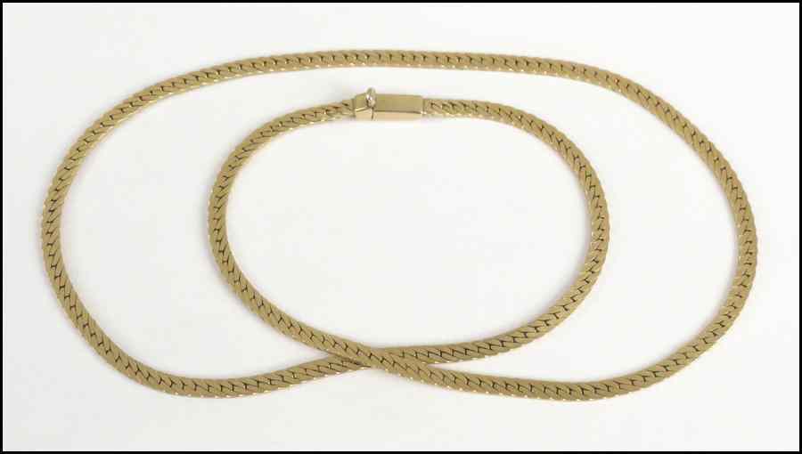 Appraisal: KARAT YELLOW GOLD COBRA NECKLACE L '' grams Condition No