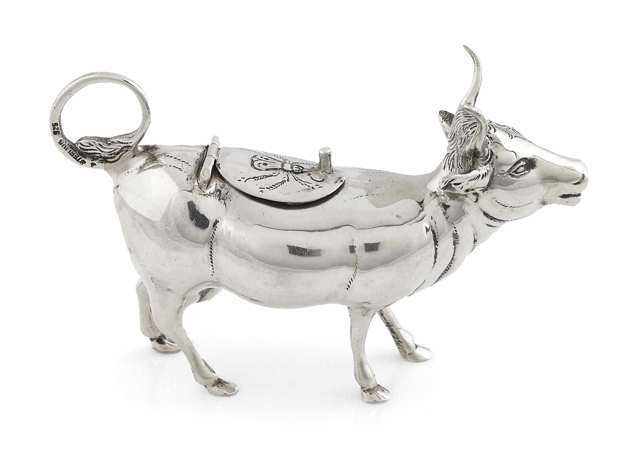 Appraisal: A sterling cow creamer Height in oz dwts