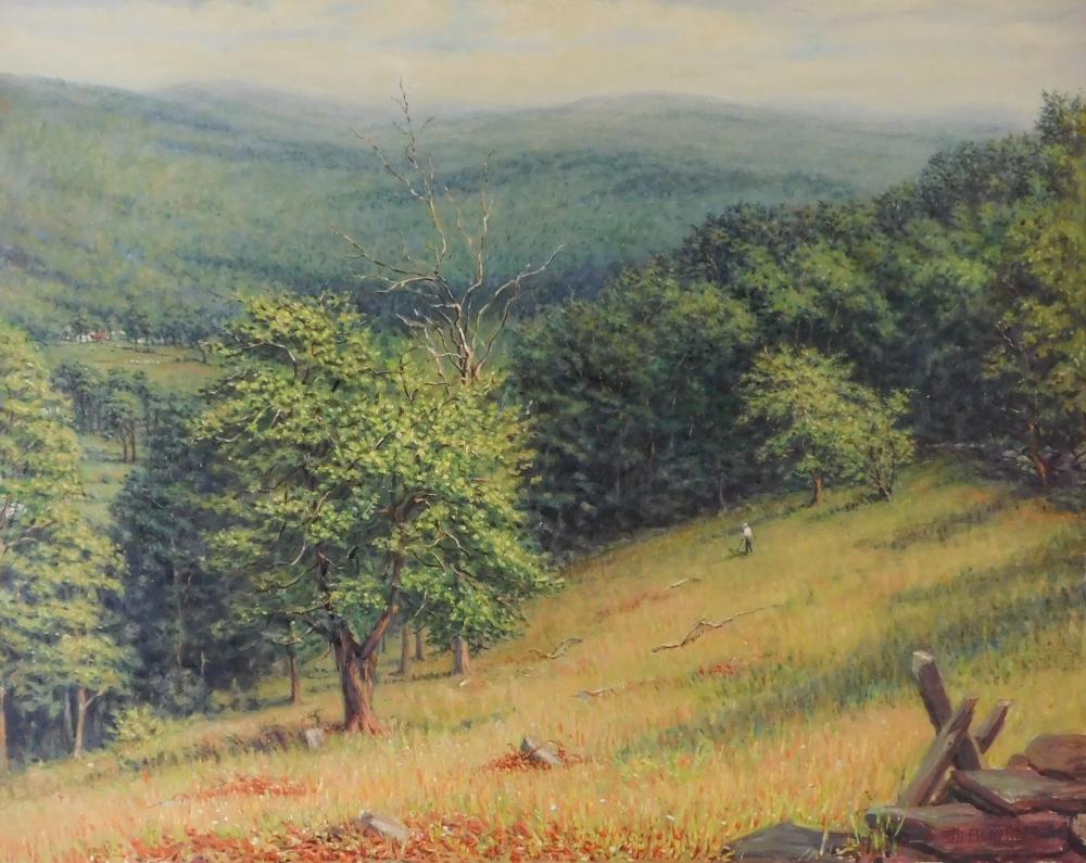 Appraisal: Edith Nagler American - oil on board hillside clearing in