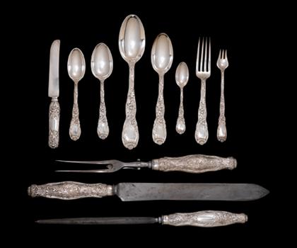 Appraisal: Tiffany Co 'Chrysanthemum' pattern sterling silver partial flatware service pattern