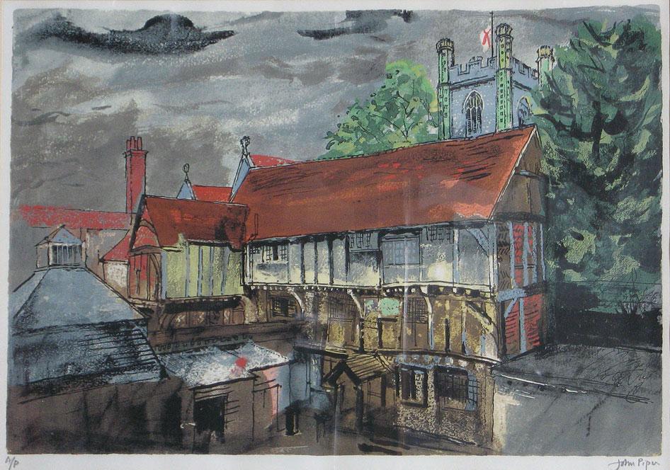 Appraisal: JOHN PIPER Chantry House Henley signed in pencil in the