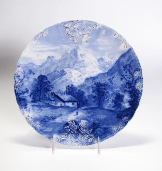 Appraisal: Flow Blue J G Meakin Scenic Charger depicting alpine scene