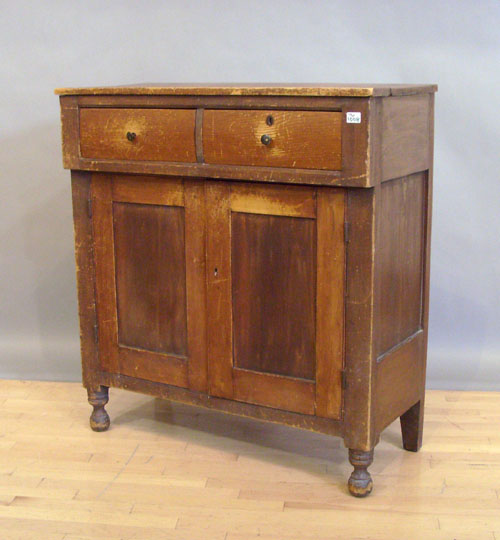 Appraisal: Pine jelly cupboard th c h w