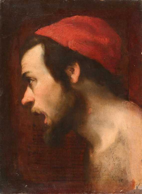 Appraisal: FALCONE ANIELLO Naples after Oil sketch Portrait of a man