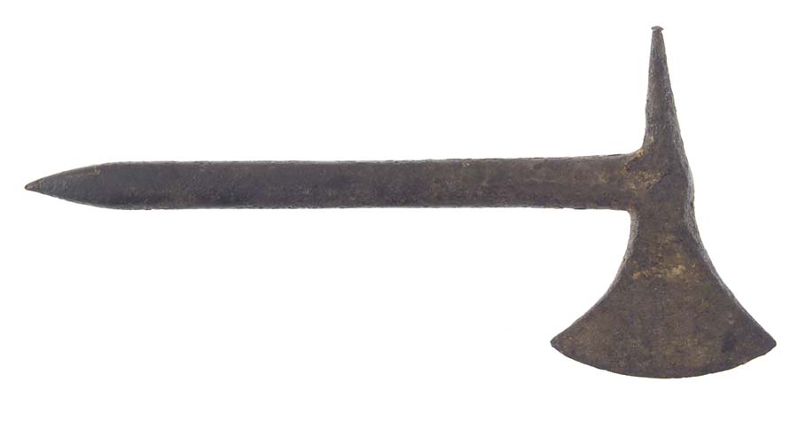 Appraisal: SMALL EARLY IRON THROWING TOMAHAWK th century - wide blade