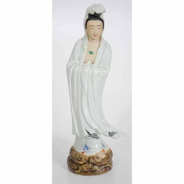 Appraisal: Chinese Guanyin Porcelain Figure Early th century porcelain figure of