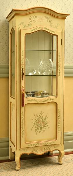 Appraisal: SINGLE DOOR PAINTED DISPLAY CABINET X X CM