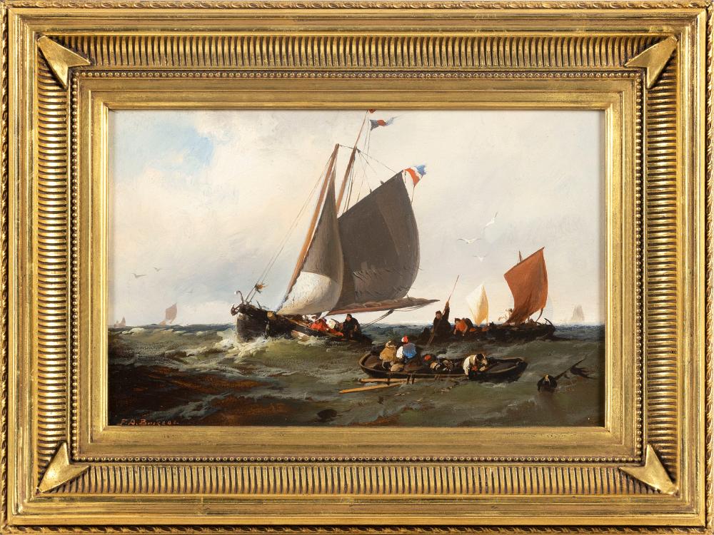 Appraisal: FRANKLIN D BRISCOE PENNSYLVANIA MARYLAND - FISHING SCENE OIL ON