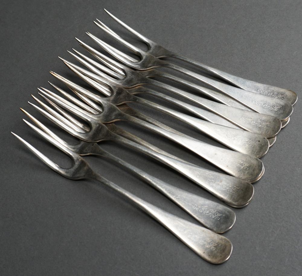 Appraisal: Meriden Britannia Co Sterling Silver Set of Twelve Two-Pronged Cocktail