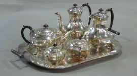 Appraisal: An EP tea coffee service on tray