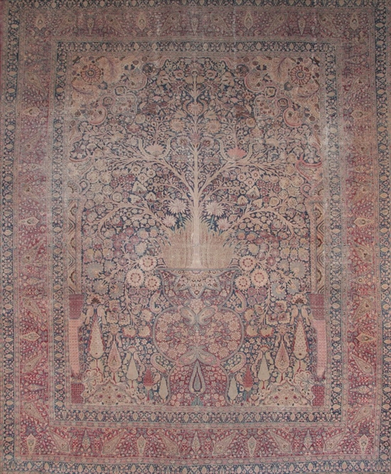 Appraisal: DOROKSH MASHAD RUG With central flowering motif - App ft