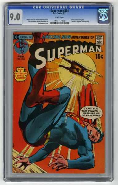 Appraisal: Superman CGC D C Comics Denny O'Neil and E Nelson