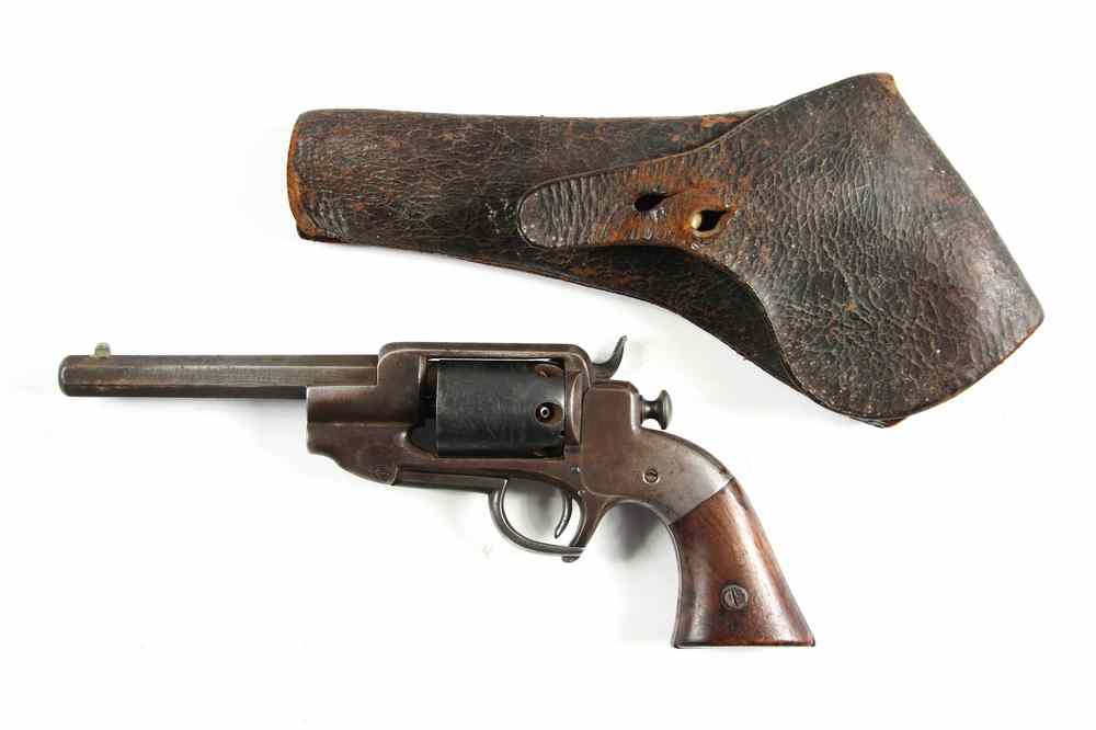 Appraisal: REVOLVER - Allen Wheelock side hammer caliber Navy revolver with