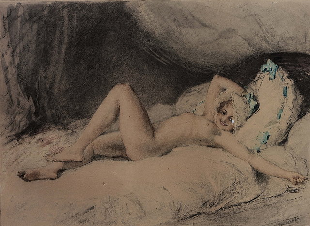 Appraisal: A CAILLOTFemale reclining nude signed in pencil and numbered lithograph