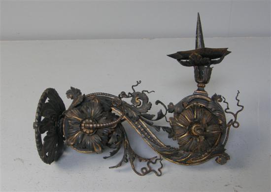 Appraisal: Late th early th century German ironwork wall bracket with