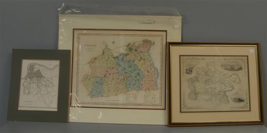 Appraisal: Ten th century and later maps comprising three of Surrey