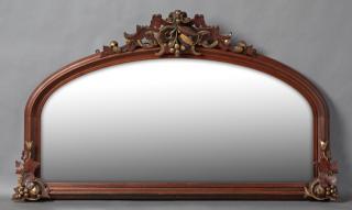 Appraisal: American Late Victorian Carved Mahogany Overmantel Mirror late th c