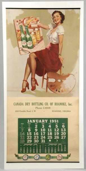 Appraisal: Canada Dry Calendar By Elvgren Description Features four other brands