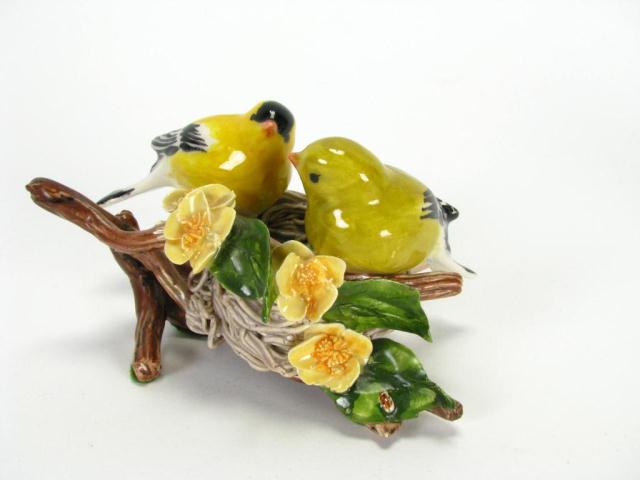 Appraisal: Barbara Kuhlman Richmond IN handcrafted ceramic bird-in-nest with eggs in