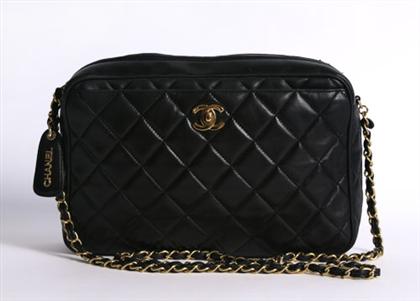 Appraisal: Chanel soft leather quilted purse Top-zip camera bag style shoulder