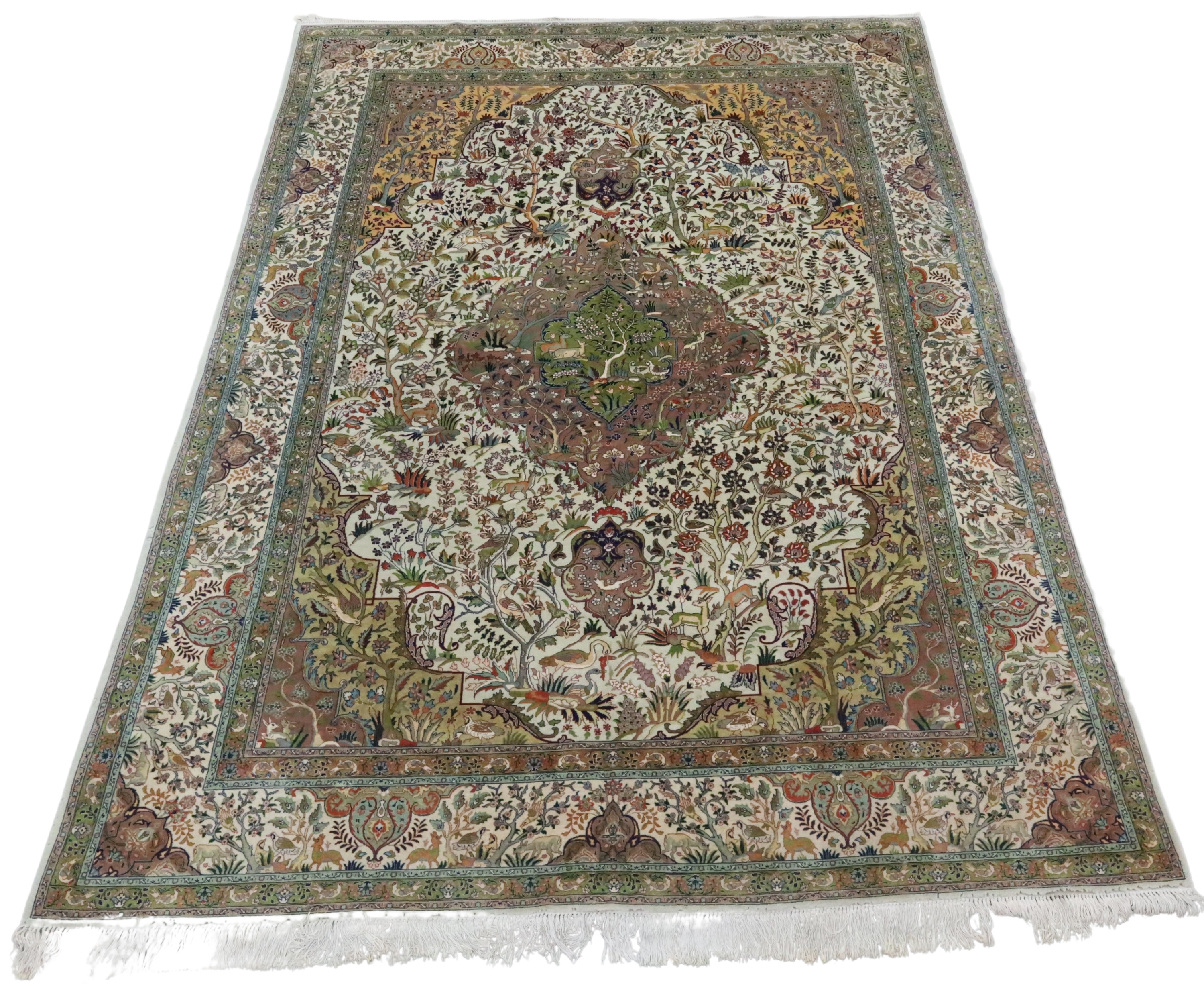 Appraisal: VERY FINE PERSIAN TABRIZ RUG ' X ' Very fine