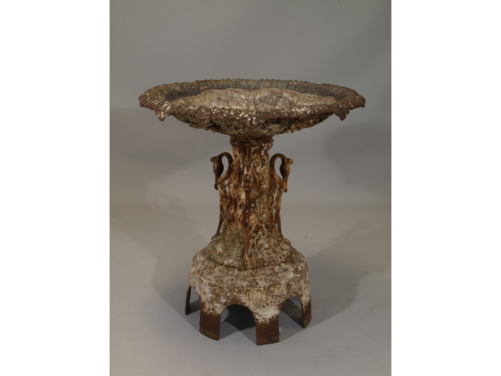 Appraisal: Cast Iron Figural Garden Fountain late th c similar to