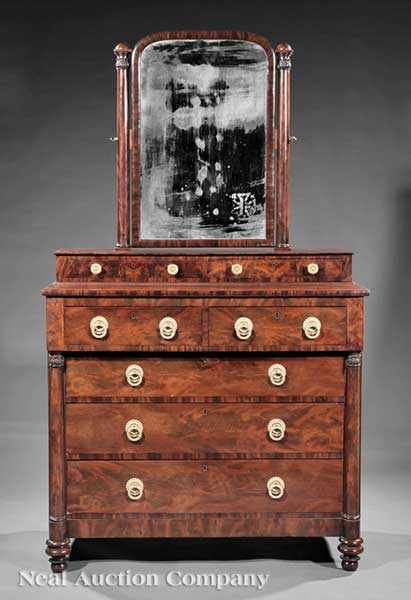 Appraisal: An American Classical Mahogany Dressing Bureau early th c Boston