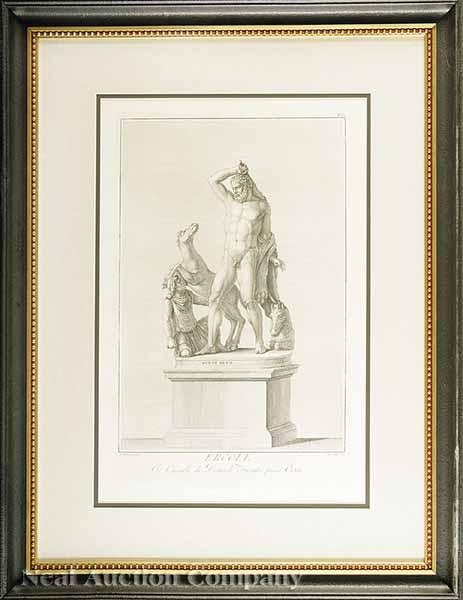 Appraisal: A Group of Five Copper Engravings of Classical Statues by