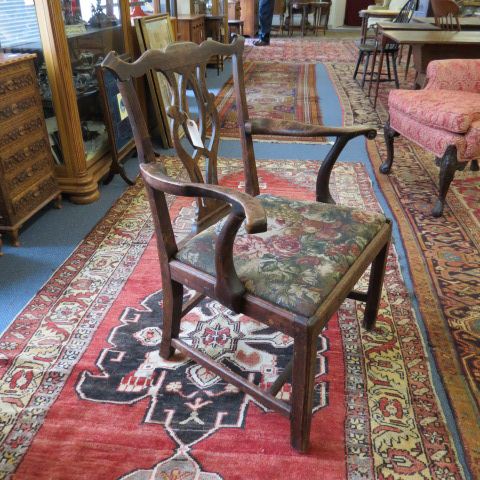 Appraisal: Period Chippendale Arm Chair tall