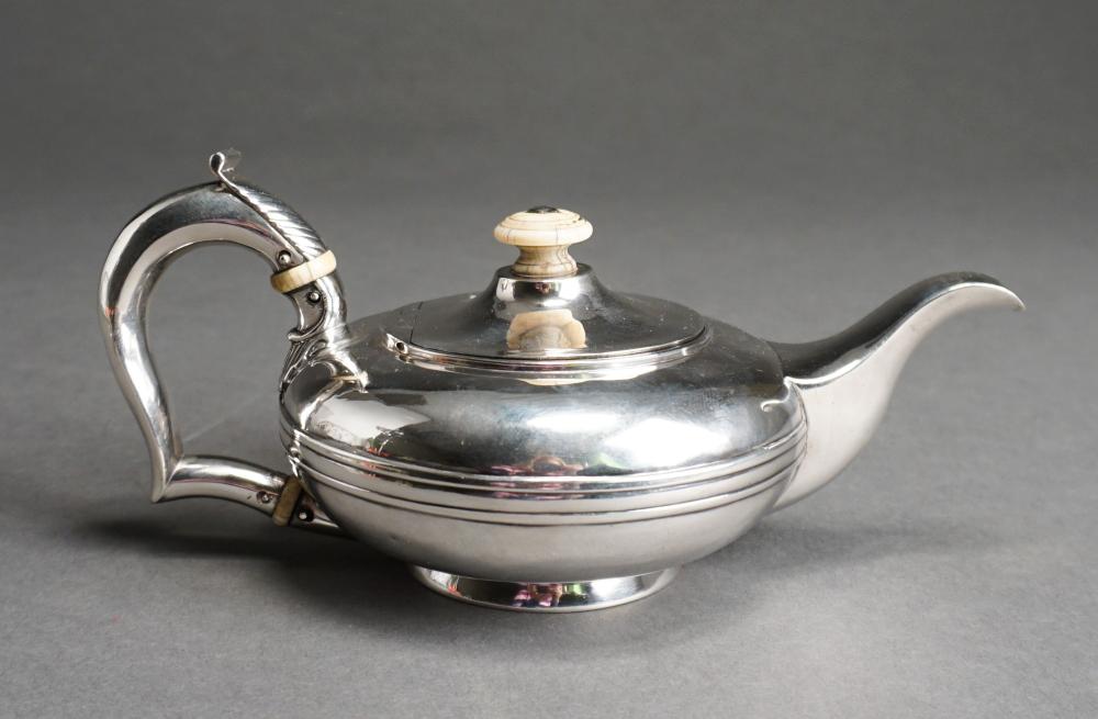 Appraisal: George IV English Sterling Silver Teapot Joseph Angell I London