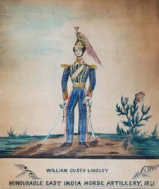 Appraisal: TH CENTURY ENGLISH SCHOOLNaive military study of William Ousey Lindley