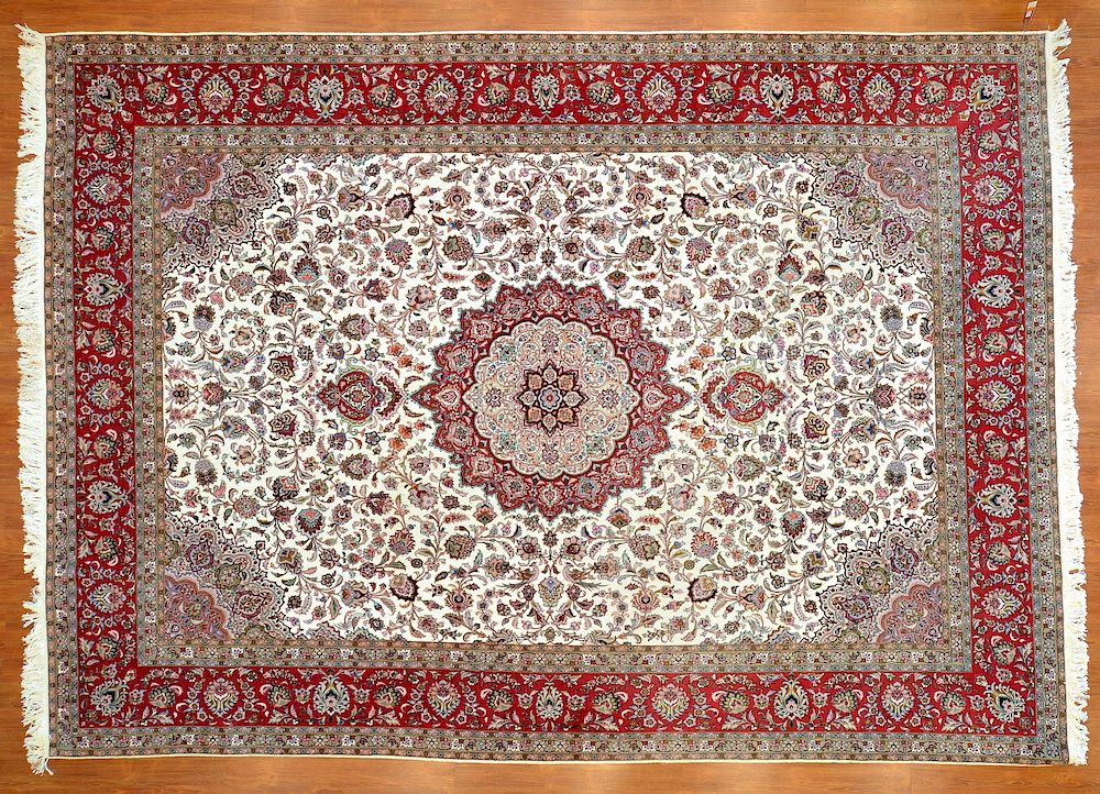 Appraisal: Fine Tabriz Carpet approx x Iran circa Condition Excellent condition