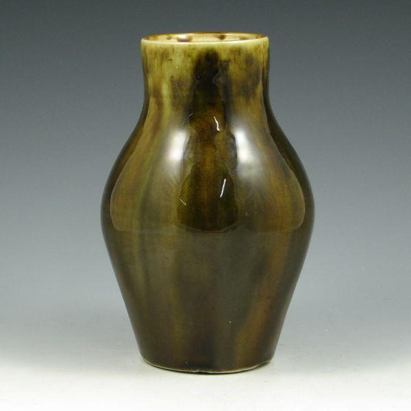 Appraisal: Dedham Pottery vase with a high gloss olive drip effect