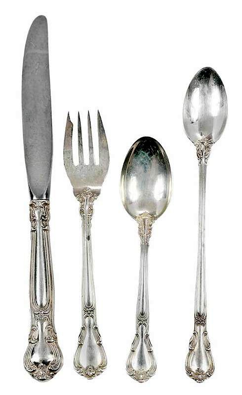 Appraisal: Pieces Chantilly Sterling Flatware American th century including eight hollow