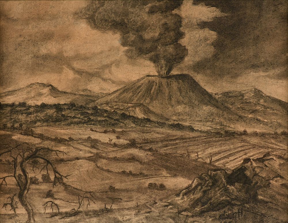 Appraisal: GERARDO DR ATL MURILLO Mexican - A DRAWING Volcano Popocat