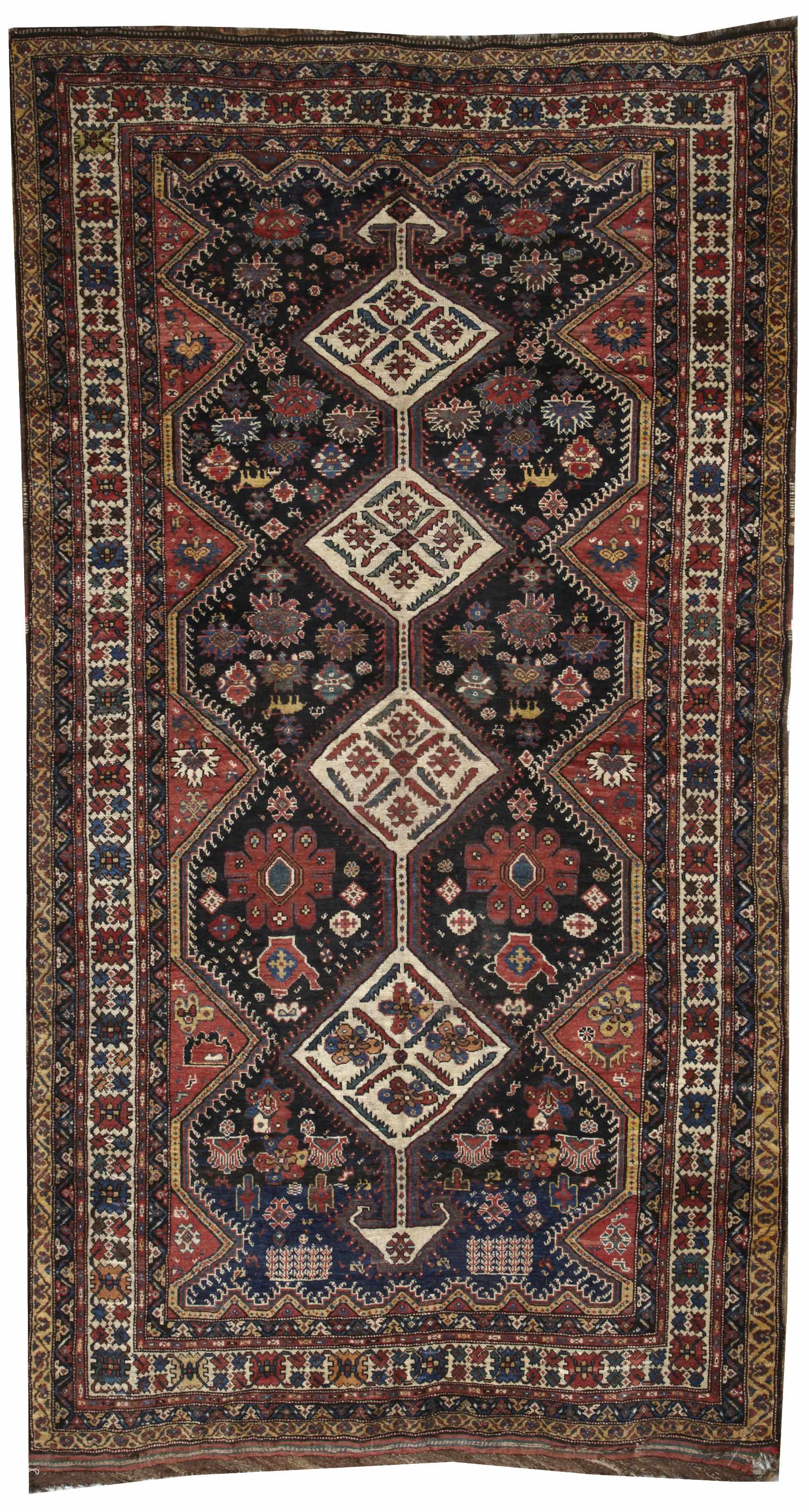 Appraisal: A Qashq'ai long carpet Southwest Persiacirca size approximately ft in