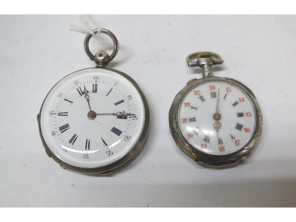 Appraisal: Lot comprising two ladies fob watches