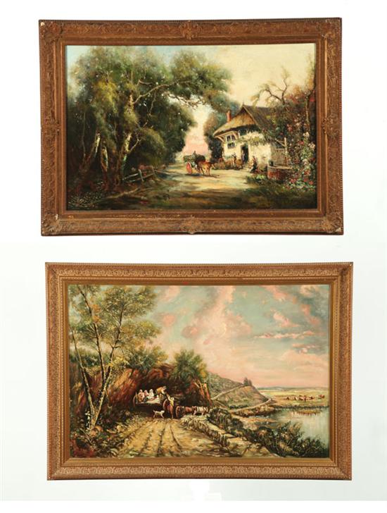 Appraisal: TWO ITALIAN COUNTRY SCENES BY NICHOLAS BRIGANTI MASSACHUSETTS ITALY -