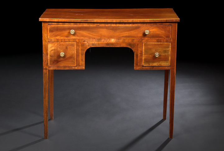 Appraisal: George III Mahogany Dressing Table ca in the Hepplewhite taste