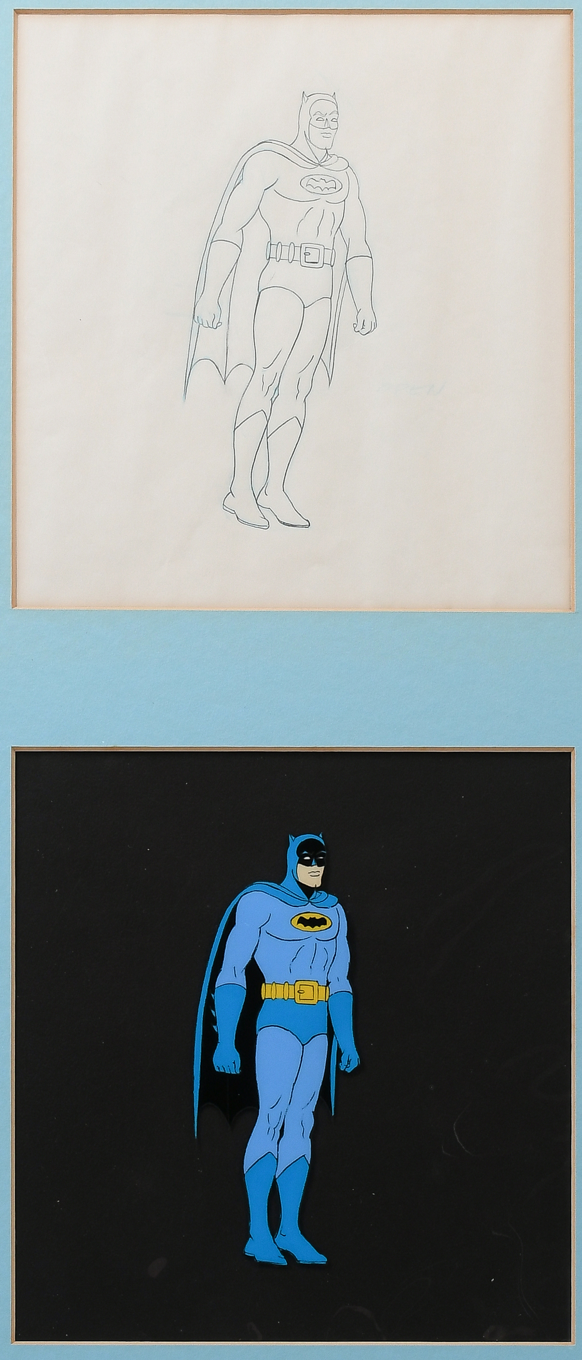 Appraisal: ORIGINAL COLOR ANIMATION CEL OF BATMAN FROM THE BATMAN SUPERMAN