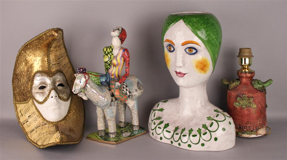 Appraisal: A GROUP OF DECORATIVE PIECES including a La Venexiana Carnivale