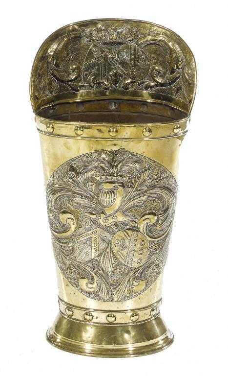 Appraisal: AN EMBOSSED SHEET BRASS STICK STAND IN THE FORM OF