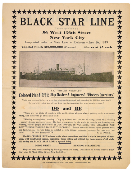 Appraisal: GARVEY MARCUS Black Star Line Invest Your Money in the