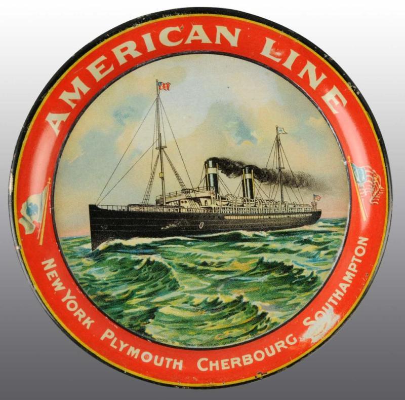 Appraisal: American Line Ship Tip Tray Description Manufactured by Chas W